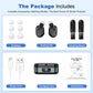 Rechargeable In-the-Ear Hearing Aids with Charging Case and LCD Display – Ultra-Compact Sound Amplifier for Seniors (Black & Green Case, Black Device)