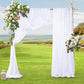 2 Pack Elegant Chiffon Wedding Arch Draping Fabric Panels for Outdoor Ceremony Backdrop and Party Decoration (White)