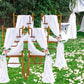2 Pack Elegant Chiffon Wedding Arch Draping Fabric Panels for Outdoor Ceremony Backdrop and Party Decoration (White)
