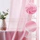 2 Pack Elegant Chiffon Wedding Arch Draping Fabric Panels for Outdoor Ceremony Backdrop and Party Decoration (Pink)