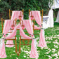 2 Pack Elegant Chiffon Wedding Arch Draping Fabric Panels for Outdoor Ceremony Backdrop and Party Decoration (Pink)