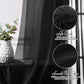 2 Pack Elegant Chiffon Wedding Arch Draping Fabric Panels for Outdoor Ceremony Backdrop and Party Decoration (Black)