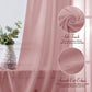 2 Pack Elegant Chiffon Wedding Arch Draping Fabric Panels for Outdoor Ceremony Backdrop and Party Decoration (Dusty Rose)