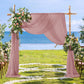 2 Pack Elegant Chiffon Wedding Arch Draping Fabric Panels for Outdoor Ceremony Backdrop and Party Decoration (Dusty Rose)