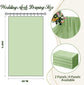 2 Pack Elegant Chiffon Wedding Arch Draping Fabric Panels for Outdoor Ceremony Backdrop and Party Decoration (Green)