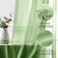 2 Pack Elegant Chiffon Wedding Arch Draping Fabric Panels for Outdoor Ceremony Backdrop and Party Decoration (Green)