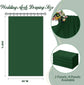 2 Pack Elegant Chiffon Wedding Arch Draping Fabric Panels for Outdoor Ceremony Backdrop and Party Decoration (Emerald green)