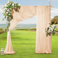 2 Pack Elegant Chiffon Wedding Arch Draping Fabric Panels for Outdoor Ceremony Backdrop and Party Decoration (Peach Pink)