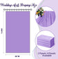 2 Pack Elegant Chiffon Wedding Arch Draping Fabric Panels for Outdoor Ceremony Backdrop and Party Decoration (Purple)