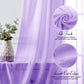 2 Pack Elegant Chiffon Wedding Arch Draping Fabric Panels for Outdoor Ceremony Backdrop and Party Decoration (Purple)