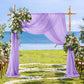 2 Pack Elegant Chiffon Wedding Arch Draping Fabric Panels for Outdoor Ceremony Backdrop and Party Decoration (Purple)