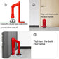 Heavy Duty Portable Door Lock for Travel, Adjustable Door Stopper for Home Security, No Drill Anti-Theft Door Jammer for Women, Kids, Solo Living (Red)