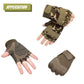 Tactical Fingerless Gloves with Knuckle Protection – Breathable Outdoor Gloves for Shooting, Hunting, Cycling, and Training (Green,S)