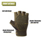 Tactical Fingerless Gloves with Knuckle Protection – Breathable Outdoor Gloves for Shooting, Hunting, Cycling, and Training (Green Camouflage,XL)