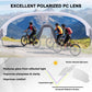 High-End Polarized Sports Sunglasses for Men Women – UV400 Protection, Anti-Fog, Lightweight TR90 Frame, Removable Lens, Ideal for Cycling, Running, Fishing, Golf (White & Red)