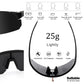 High-End Polarized Sports Sunglasses for Men Women – UV400 Protection, Anti-Fog, Lightweight TR90 Frame, Removable Lens, Ideal for Cycling, Running, Fishing, Golf (Black)