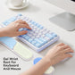 Ergonomic Gel Wrist Rest Set – Keyboard and Mouse Support Pad with Soft Cushioning for Office, Work, Gaming, and Study – Anti-Slip Base, Comfortable Design (Blue)