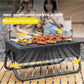 Portable Charcoal Grill with Foldable Legs & Stainless Steel Grate – Compact Outdoor BBQ for Camping, Picnics & Backyard Gatherings (Gray)