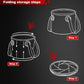 Multi-Use Collapsible Bucket – Foldable Camping Container with Dual Handles, 10L/20L Capacity, Supports 22 lbs or 44 lbs, Waterproof PVC Mesh for Fishing, Washing, Picnics & Outdoor Use (Coffee,Trumpet)