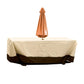 Patio Table & Chair Cover with Umbrella Hole: Water-Resistant Outdoor Furniture Cover for Rectangular/Oval Garden Sets(223x147x58 cm LxWxH)