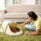 Portable Foldable Pet Tent for Indoor Outdoor Use, Perfect for Cats & Small Pets (Beige)