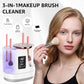 3-in-1 Electric Makeup Brush Cleaner & Dryer – Touchscreen Control, UV Sanitizing, 5-Min Auto Clean, 2H/5H Drying Modes, Fits All Brush Sizes, Rose-Gold Trim, USB-C Powered, No Batteries Needed (White)