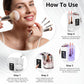 3-in-1 Electric Makeup Brush Cleaner & Dryer – Touchscreen Control, UV Sanitizing, 5-Min Auto Clean, 2H/5H Drying Modes, Fits All Brush Sizes, Rose-Gold Trim, USB-C Powered, No Batteries Needed (White)