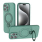 Magnetic Shockproof Case with 360-Degree Rotating Ring Stand for iPhone 16 Pro Max – Slim Protective Phone Cover with Airbag Corners and Wireless Charging Support for Home, Office, Travel and Daily Use (Green)
