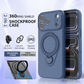 Magnetic Shockproof Phone Case with 360-Degree Rotating Ring Stand and Wireless Charging Support for iPhone 17 Pro – Slim Protective Cover Designed for Home Use, Office Work, Travel, Commuting and Everyday On-the-Go Lifestyle (Purple)