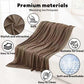 Premium Travel Blanket – Ultra-Soft Knit Wrap for Airplane, Car, Office Naps, and Gifts – Lightweight, Breathable, and Stylish with Storage Bag (Brown)