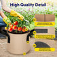 10-Pack 3-Gallon Fabric Grow Bags – Heavy-Duty Breathable Non-Woven Plant Pots with Handles for Vegetables, Herbs, Flowers (Camel)