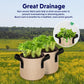 5-Pack 7-Gallon Fabric Grow Bags – Heavy-Duty Breathable Non-Woven Plant Pots with Handles for Vegetables, Herbs, Flowers (Camel)