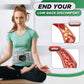 Inflatable Heating Massage Waist Belt with 3-Level Heat & Vibration – Cordless Back Support for Men and Women (Gray)