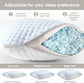 Queen Size Cooling Pillow with Shredded Memory Foam & Gel Infusion – Adjustable Loft, Breathable Dual-Sided Cover, 20" x 30" (Blue) | Other Sizes Available in Store