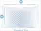 Standard Size Cooling Pillow with Shredded Memory Foam & Gel Infusion – Adjustable Loft, Breathable Dual-Sided Cover, 20" x 26" (Blue) | Other Sizes Available in Store