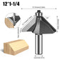 12mm*1/4  45-Degree Chamfer Router Bit for Woodworking Edge Shaping for Furniture and Cabinet Projects(Gray)