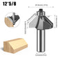 12mm*3/8 45-Degree Chamfer Router Bit for Woodworking Edge Shaping for Furniture and Cabinet Projects(Gray)