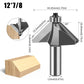 12mm*3/8 45-Degree Chamfer Router Bit for Woodworking Edge Shaping for Furniture and Cabinet Projects(Gray)