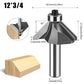 12mm*5/8 45-Degree Chamfer Router Bit for Woodworking Edge Shaping for Furniture and Cabinet Projects(Gray)