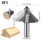 12mm*5/8 45-Degree Chamfer Router Bit for Woodworking Edge Shaping for Furniture and Cabinet Projects(Gray)