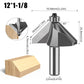 12mm*5/8 45-Degree Chamfer Router Bit for Woodworking Edge Shaping for Furniture and Cabinet Projects(Gray)