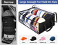 Large Capacity Foldable Hat Organizer Storage Box with Clear See-Through Window for Baseball Caps, Clothes, Toys, and Books, Underbed and Closet Container (Black)