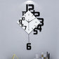 Modern Diamond Wall Clock – Creative 3D Design Silent Quartz Wall Clock for Living Room, Bedroom, Office, Home Decor, Battery Operated (Black-White)
