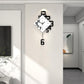 Modern Diamond Wall Clock – Creative 3D Design Silent Quartz Wall Clock for Living Room, Bedroom, Office, Home Decor, Battery Operated (Black-White)