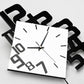 Modern Diamond Wall Clock – Creative 3D Design Silent Quartz Wall Clock for Living Room, Bedroom, Office, Home Decor, Battery Operated (Black-White)