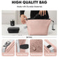 Foldable Lunch Bag – Reusable Insulated Cooler Tote with Waterproof Zipper, Leak-Proof Design, Lightweight & Compact, Ideal for Work, School, Picnic, Travel (Pink)