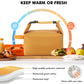 Foldable Lunch Bag – Reusable Insulated Cooler Tote with Waterproof Zipper, Leak-Proof Design, Lightweight & Compact, Ideal for Work, School, Picnic, Travel (Yellow)