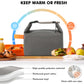 Foldable Lunch Bag – Reusable Insulated Cooler Tote with Waterproof Zipper, Leak-Proof Design, Lightweight & Compact, Ideal for Work, School, Picnic, Travel (Grey)