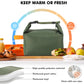 Foldable Lunch Bag – Reusable Insulated Cooler Tote with Waterproof Zipper, Leak-Proof Design, Lightweight & Compact, Ideal for Work, School, Picnic, Travel (Military green)