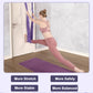 Door-Hanging Yoga Hammock for Backbend & Stretching – Adjustable Aerial Yoga Strap with Dual Anchors, Full-Body Flexibility Trainer for Home Use (Blue)